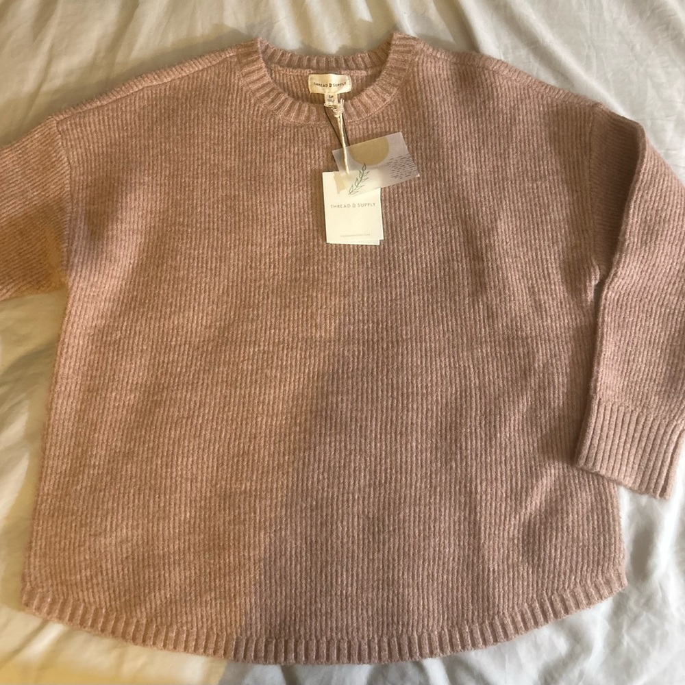 Thread & Supply Dusty Pink Knit Top